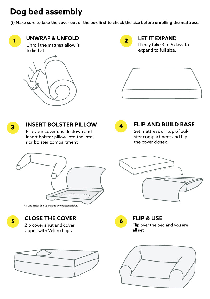 Tough Bolster Comfort Dog Bed™ - dog bed assembly instructions