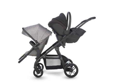 Silver Cross Coast with sibling seat and infant car seat
