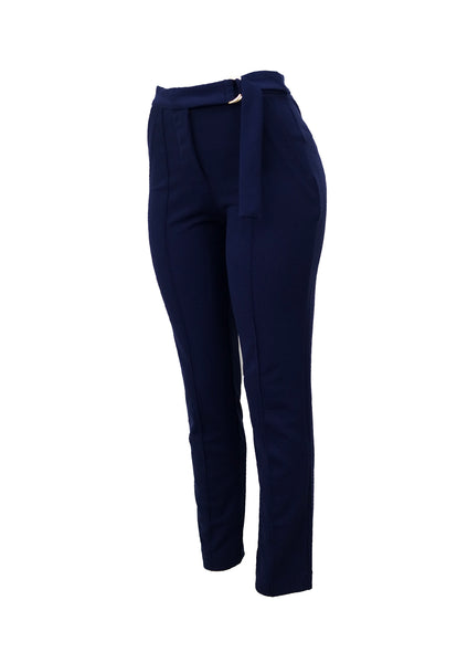 calça alfaiataria azul marinho feminina