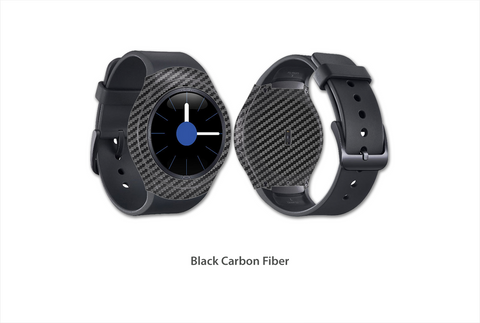 Black Carbon Fiber Gear S2 skins Stickerboy