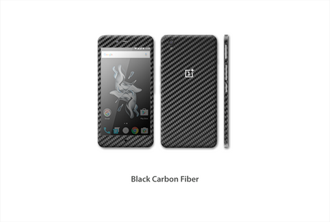 OnePlus X Black Carbon Fiber skin kit by Stickerboy