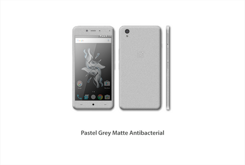 OnePlus X Pastel Grey Antibacterial Matte skin kit by Stickerboy