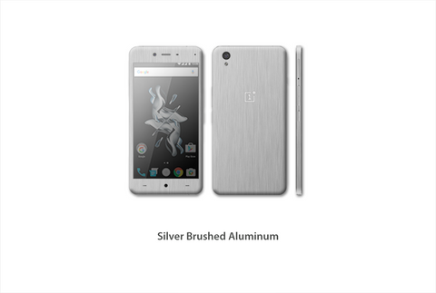 OnePlus X Silver brushed Aluminum skin kit by Stickerboy