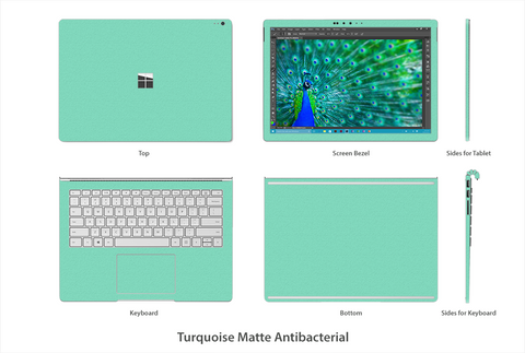 Turquoise Tiffany Matte Surface Book Skins Stickerboy