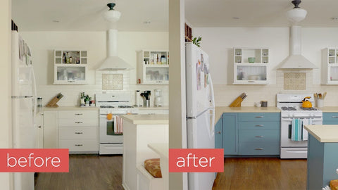 Spring kitchen before/ after Regal Paint Centers