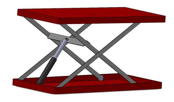 Scissor lift with linear actuators