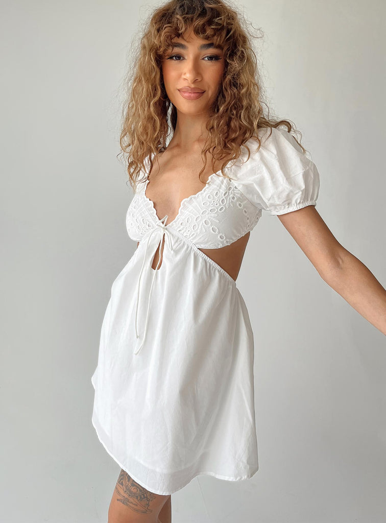 Elizer Mini Dress White