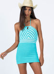 Princess Polly Dress Antonia Crochet Mini Dress Blue