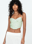 Top Silky material Corset style Ruched design Shirred back Boning through front