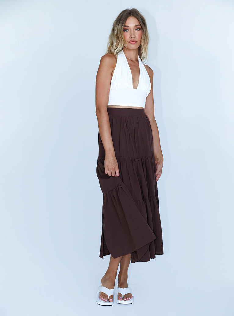 Summertime Maxi Skirt Brown