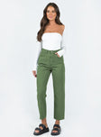 High waisted jeans Belt looped waist Classic five pocket design Princess Polly badge on back Zip and button fastening Straight leg