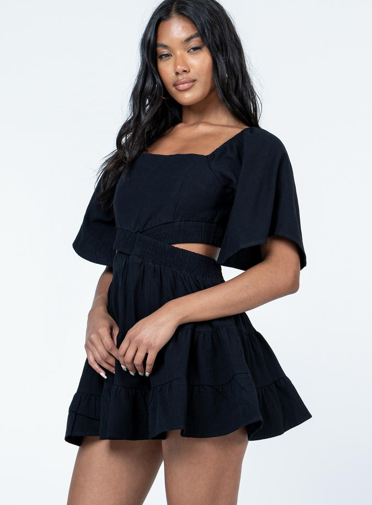 Princess Polly Dress Dark Star Mini Dress Black