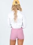 Shorts Slim fitting Princess Polly Exclusive 63% recycled polyester 25% polyester 12% nylon Length of size US 4 / AU 8 waist to hem: 33cm / 12.9" Knit material High waisted Elasticated waistband Good stretch Unlined
