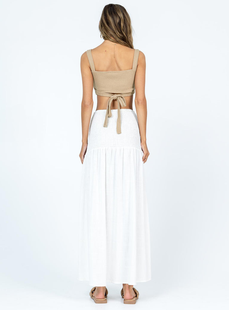 Hazel Maxi Skirt White