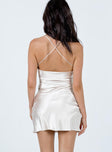 Princess Polly Dress Ali Draped Asymmetric Mini Dress Champagne