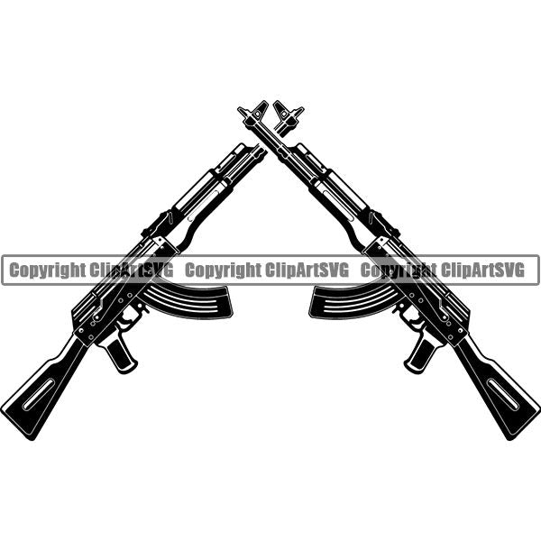 Download Military Weapon Gun Machine Assault Rifle Ak 47 Clipart Svg Clipart Svg PSD Mockup Templates