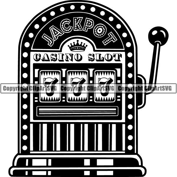 slot machine clipart black and white flower