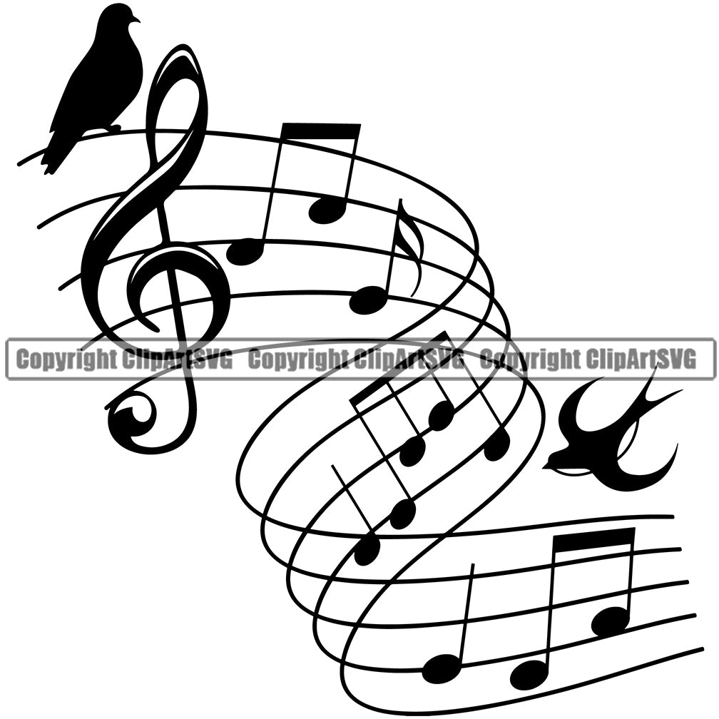 concert clipart black and white fish