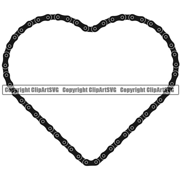 cycle clipart black and white heart