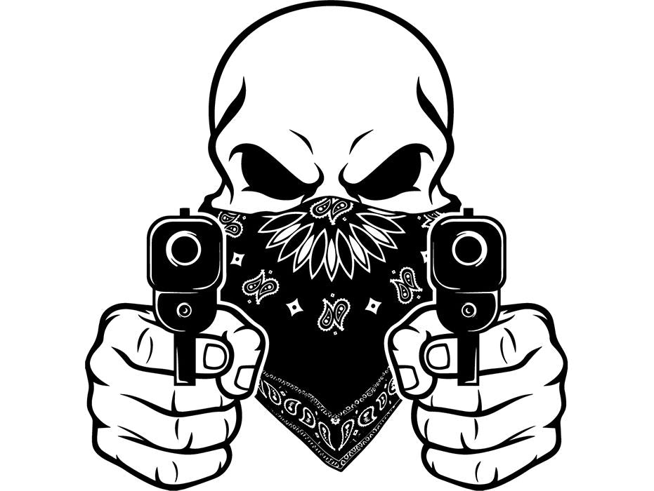 Gangster Thug Criminal Guns Bandana ClipArt SVG – ClipArt SVG