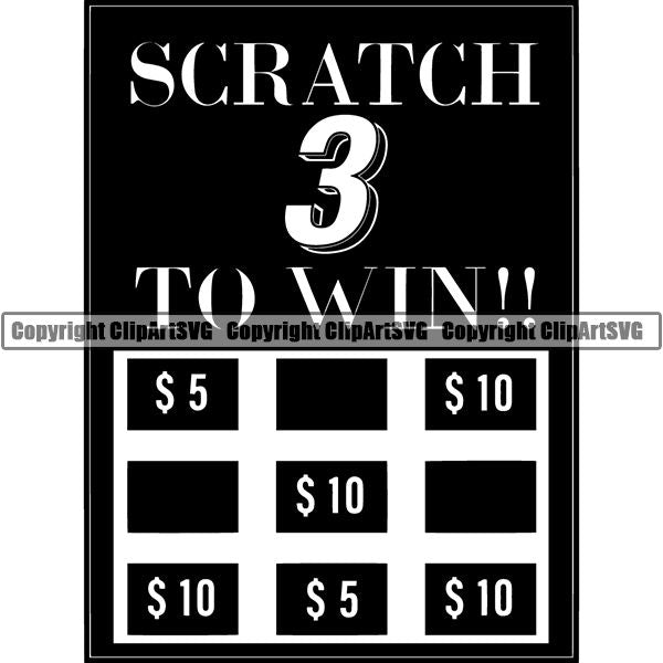 Game Scratch Off Ticket ClipArt SVG ClipArt SVG
