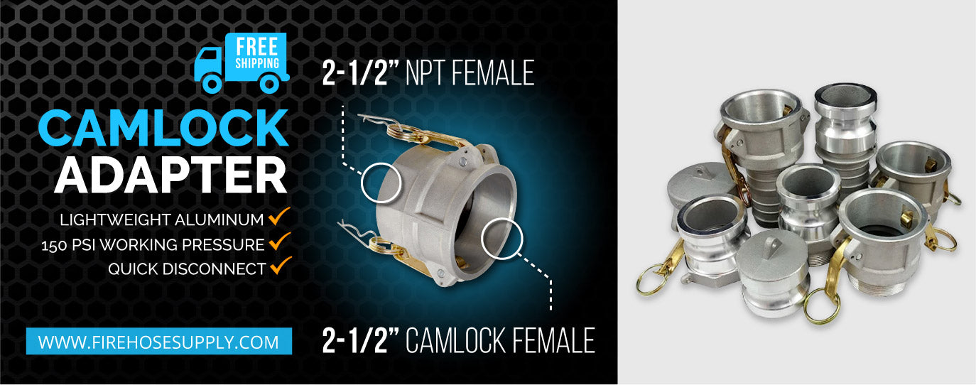 2.5 inch camlock female to 2.5 inch npt female fitting