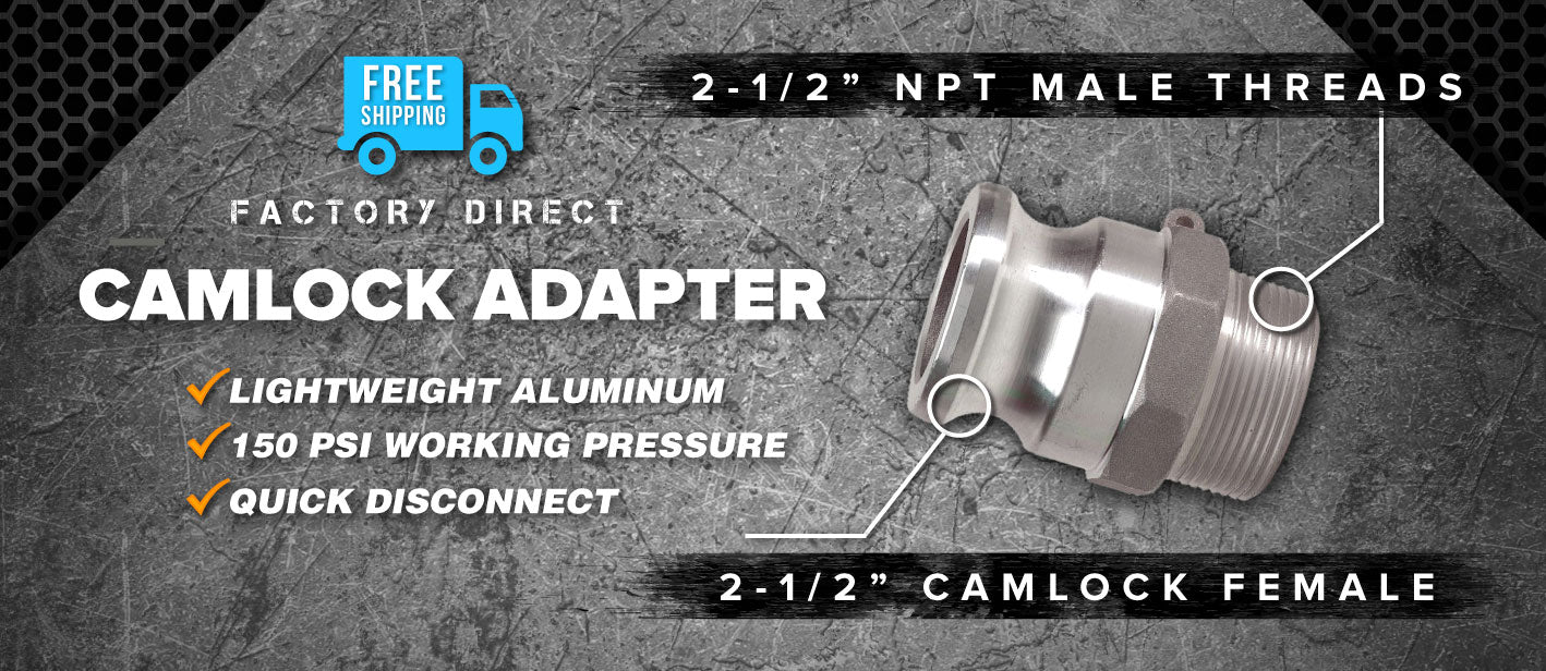 2.5 inch camlock male to npt adapter