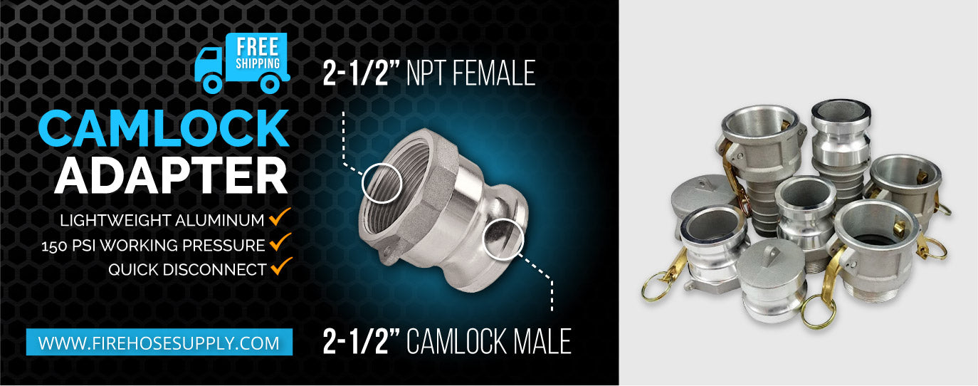 2.5 inch camlock male to npt female fitting