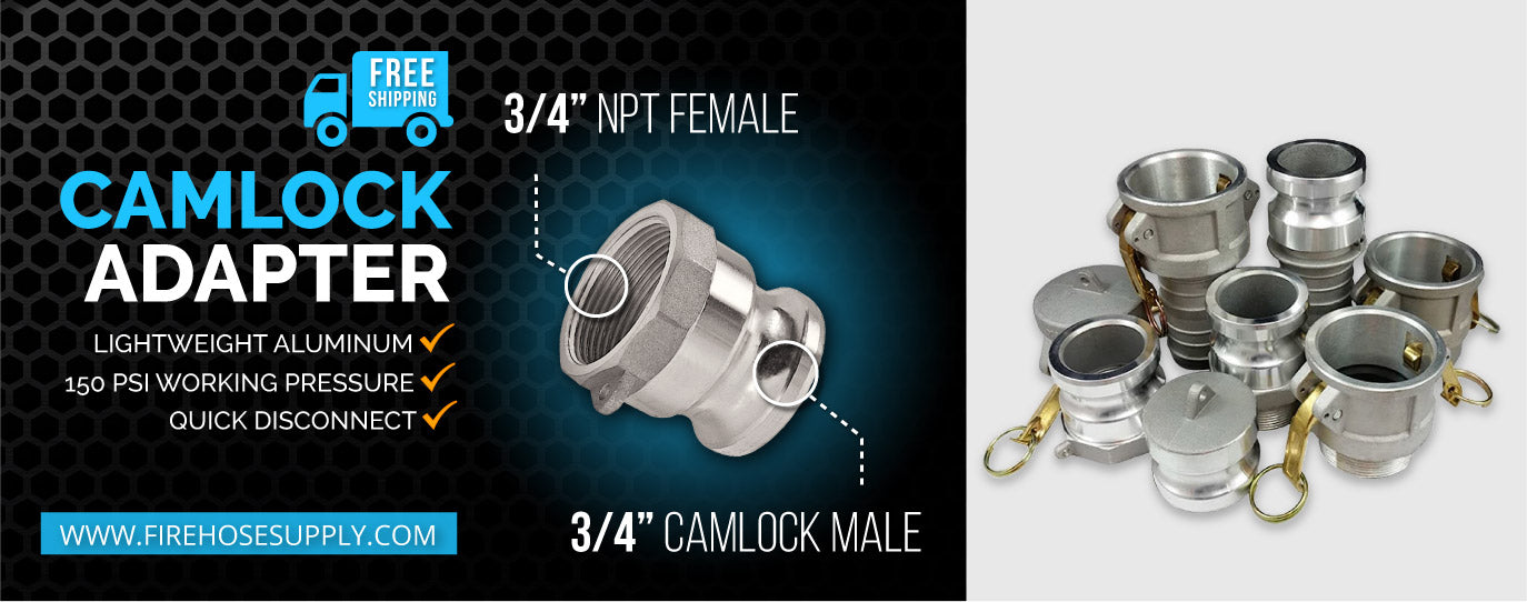 3-4 inch camlock male to npt female fitting