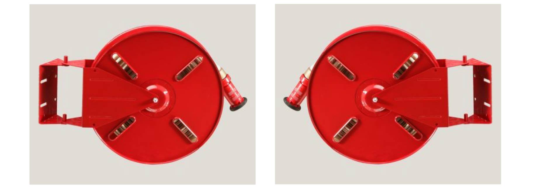 Fire Hose With Reel And Nozzle