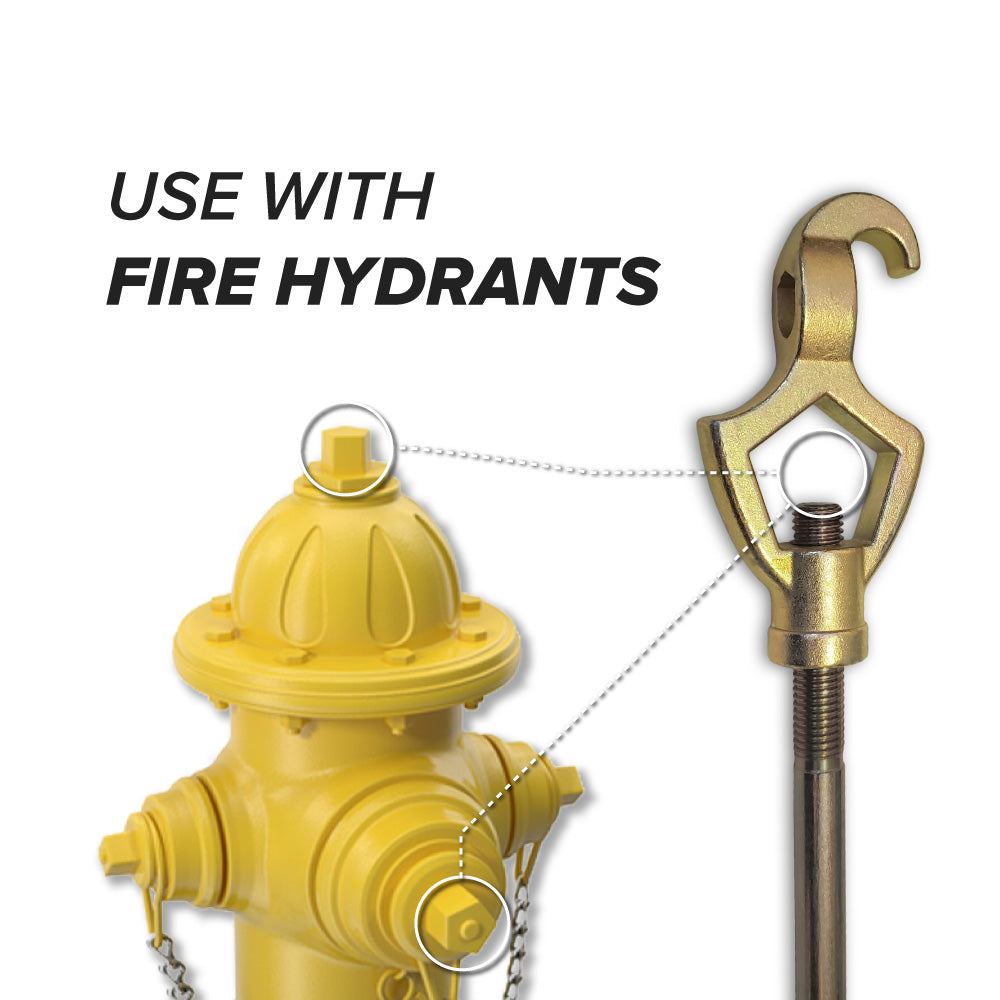 F x 1-1/2" NPSH M w/HD Hydrant Wrench FIRE HYDRANT ADAPTER COMBO 2-1/2" NST 