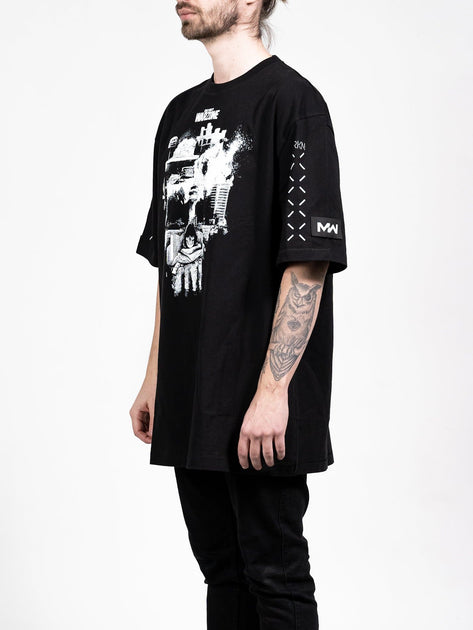 Warzone Ghost Black Oversized T Shirt Drkn