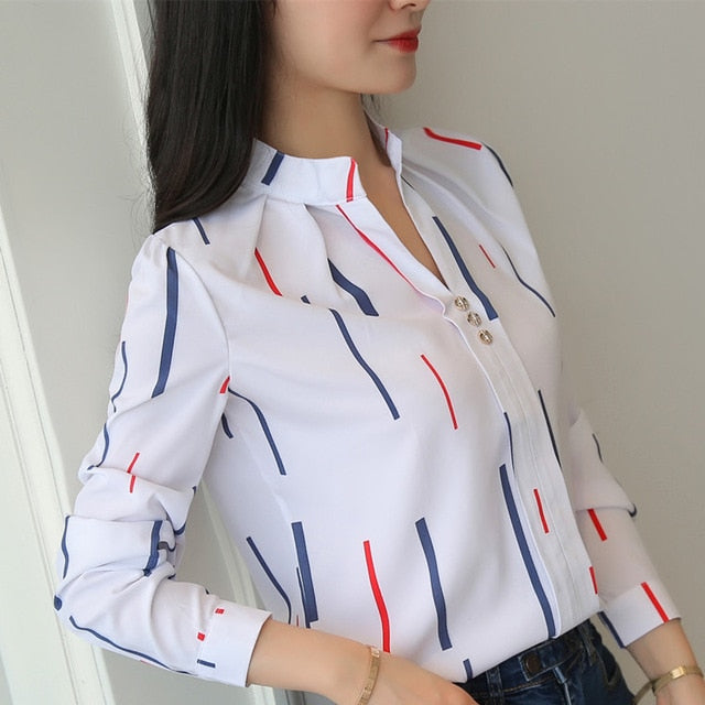 ladies white office blouse