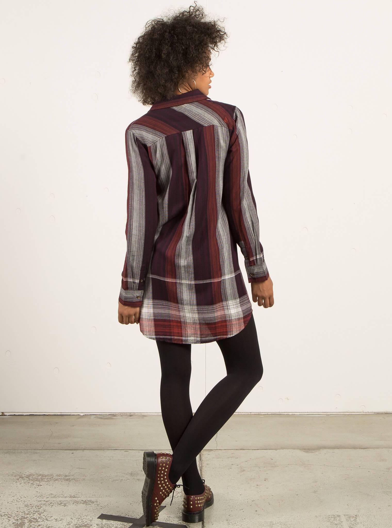 Well Plaid Dress - Plum