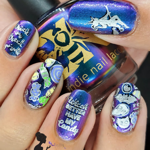 MoYou London Festive plates for Halloween nail art Stamping.