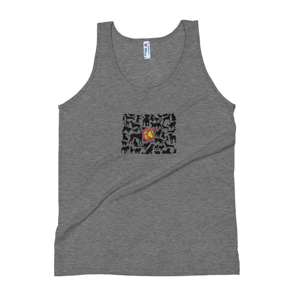 PawsCo Colorado State Shape Rescue Animals Tri-Blend Tank Top (Unisex) - akitabandoutarou.