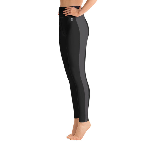 The 6th Basic Leggings - Black/Grey Stripe