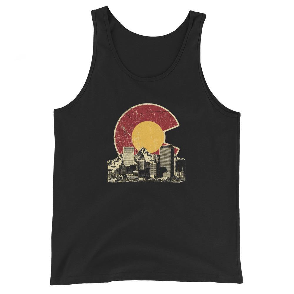 Colorado Skyline Etching Unisex Tank Top - almondcakesvt.