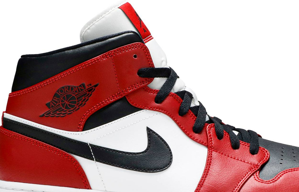 air jordan i mid chicago black toe