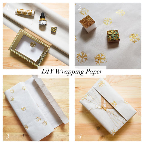 DIY Stamped wrapping paper