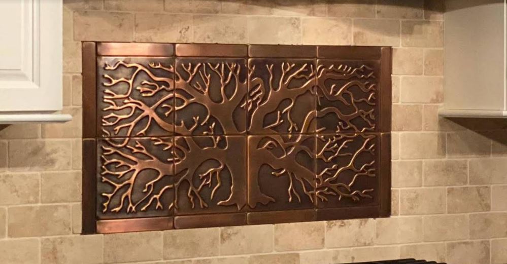 copper kitchen wall art