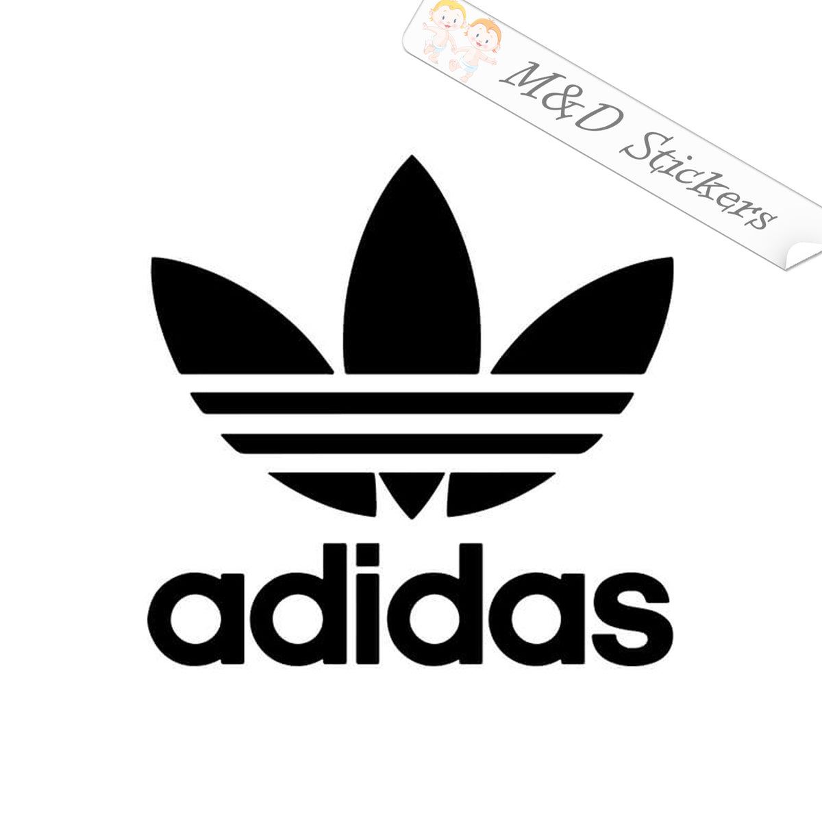 2x Adidas Logo Vinyl Decal Sticker 