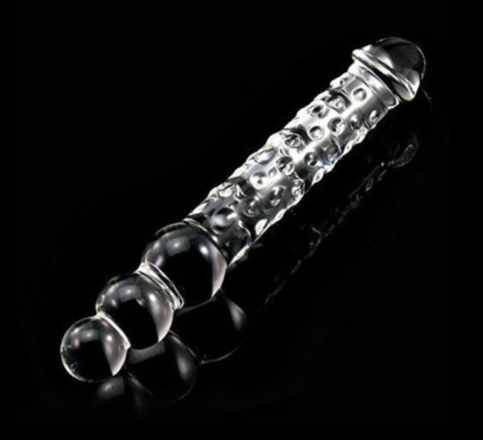 Large Glass 12*2.2 inch Anal Beads Huge Double Glass Dildo