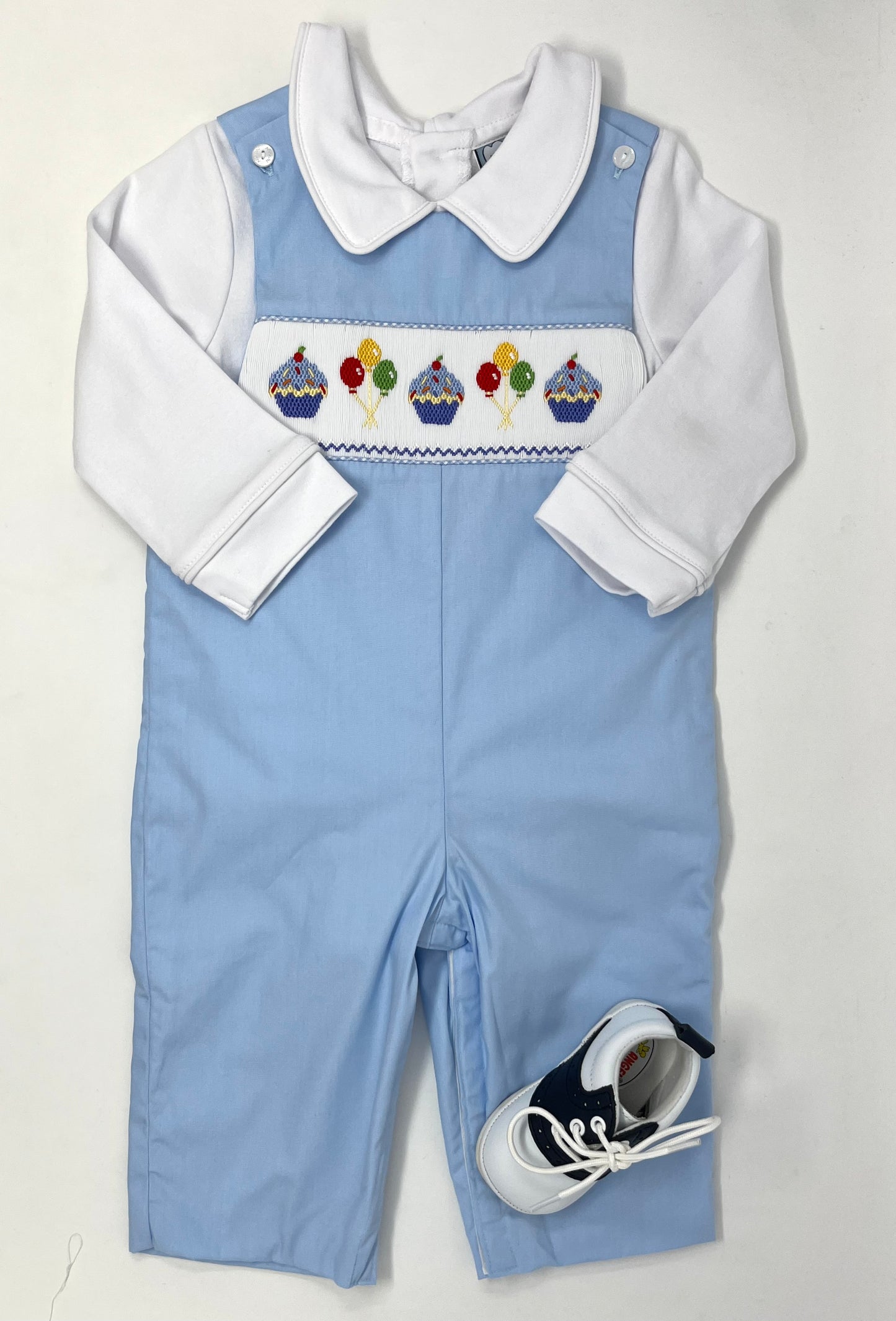 Solid Blue Boy's Birthday Longall Clothing Anavini
