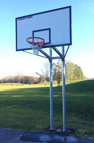 Installed basketball hoop at Marshlands School