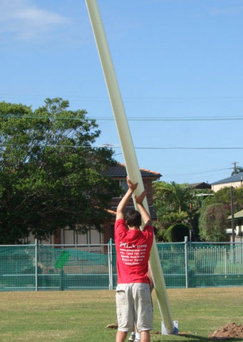 Installing rugby posts