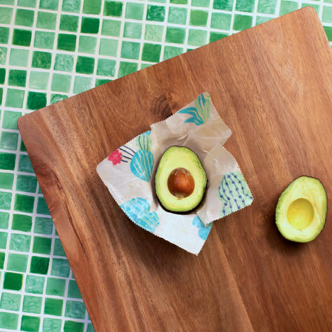 Ideal Wrap is a reusable beeswax food wrap that keeps avocados green for days