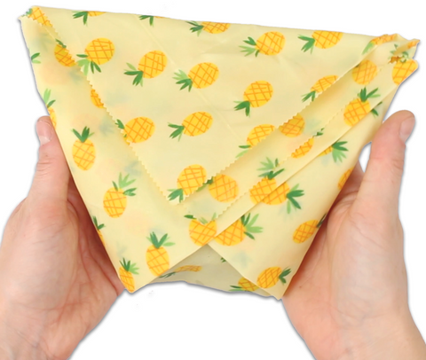How to fold a beeswax wrap into a pouch - reusable and washable alternative to ziploc bags - Ideal Wrap