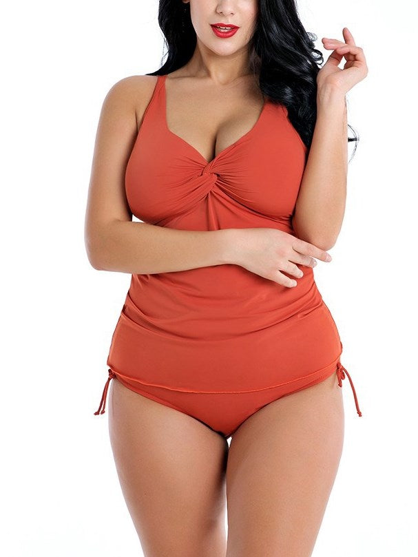 orange tankini swimsuit