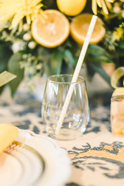 Lemon themed bridal shower, She Found Her Main Squeeze, lemon themed party ideas